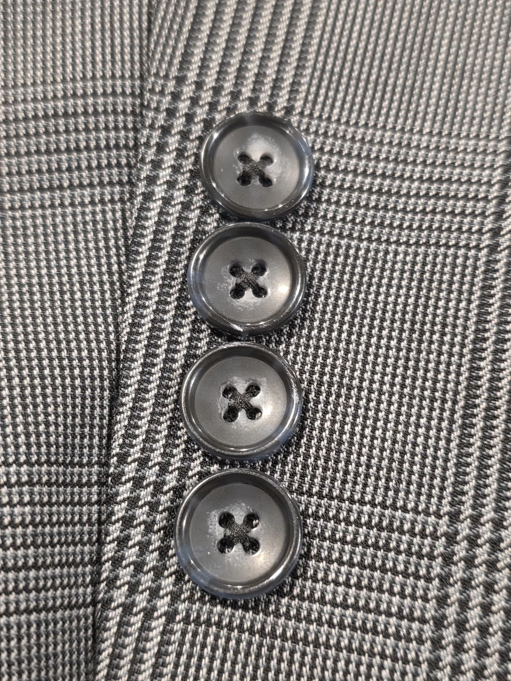 42R Men's J. Crew Thompson Blazer Tartan Plaid Gray All Wool Sport Coat Flawless